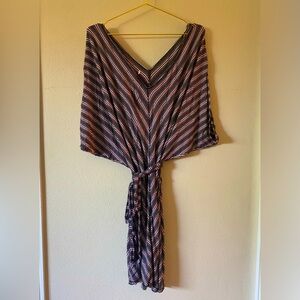 M/L Asymmetrical soft belted tunic / top / dress.